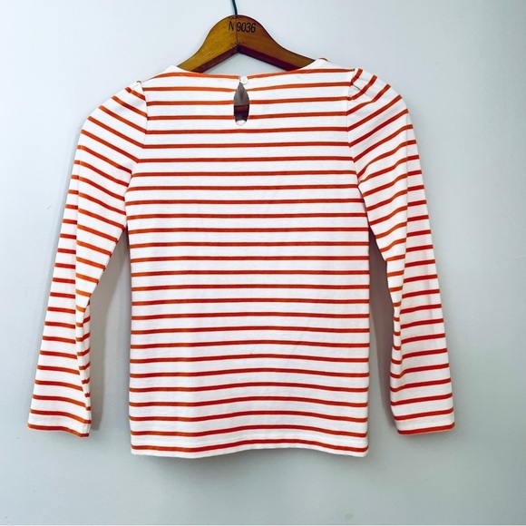 Gymboree Top Orange Stripes Bows 8 Cotton Halloween October - Picture 5 of 6